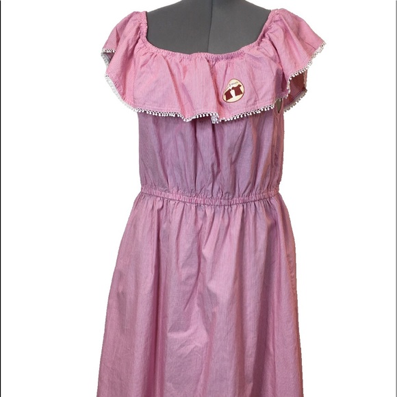 Faded Glory Dresses & Skirts - 🆕Plus Red & White Ruffle Off Shoulder Dress XXL